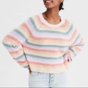 American Eagle cropped pastel sweater